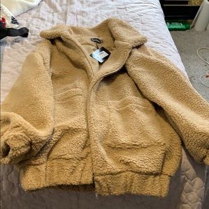 Oversized teddy/faux fur jacket